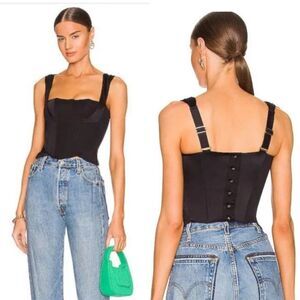We Are HAH Knockout Corset Top in Black | Medium